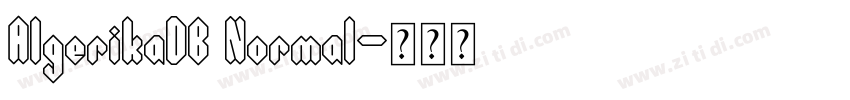 AlgerikaDB Normal字体转换